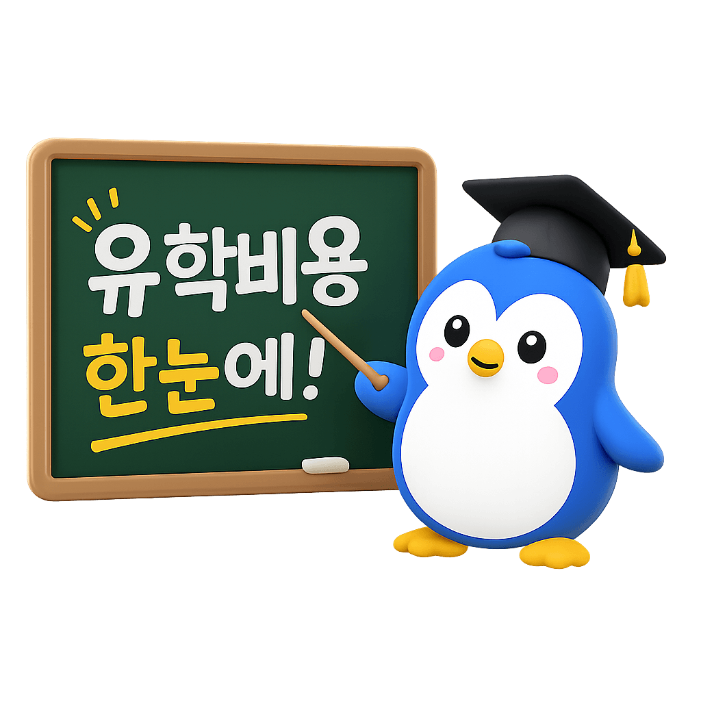 유학비용 한눈에 마스코트
